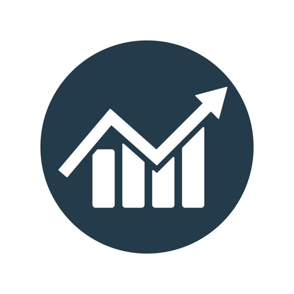 Bar chart button. Chart symbol. Vector. vector