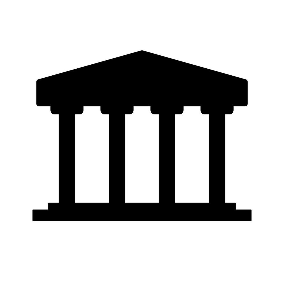 Museum silhouette icon. Temple or museum. Vector. vector