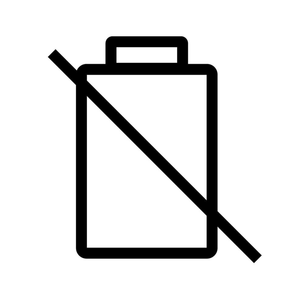 Simple out of battery icon. Vector. vector