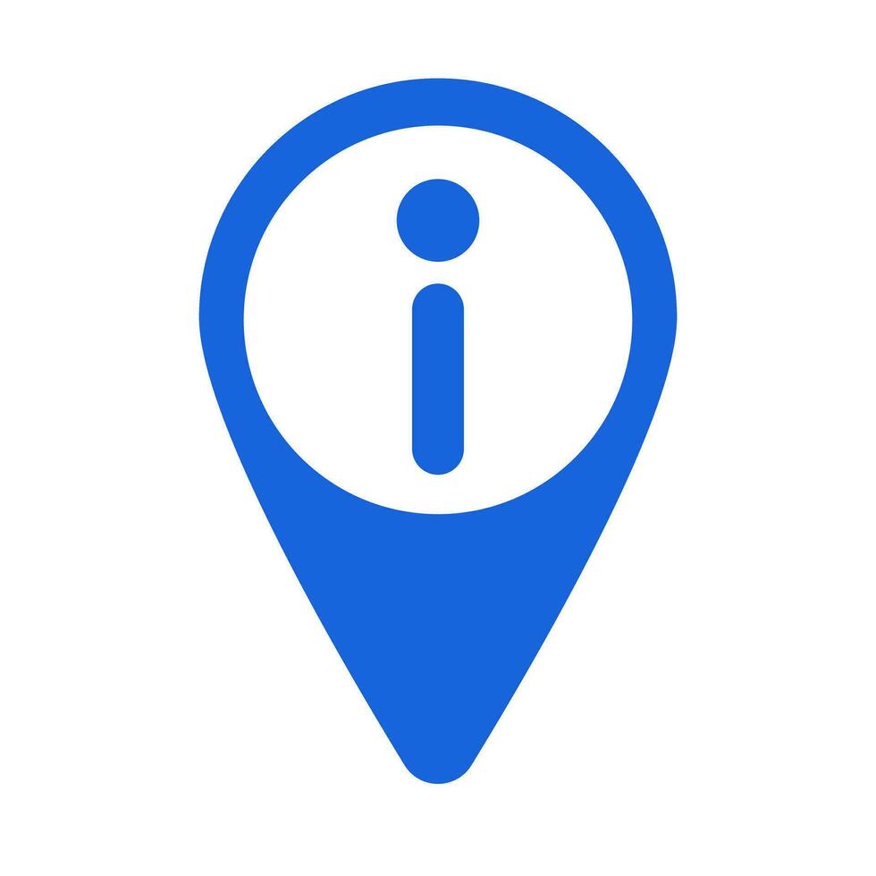 Simple information map pin icon. Vector. vector