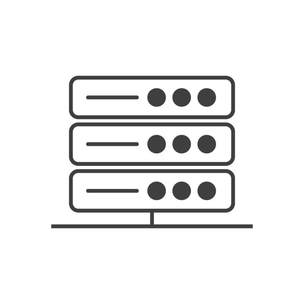 web hospedaje servidor símbolo. datos almacenamiento máquina. vector. vector