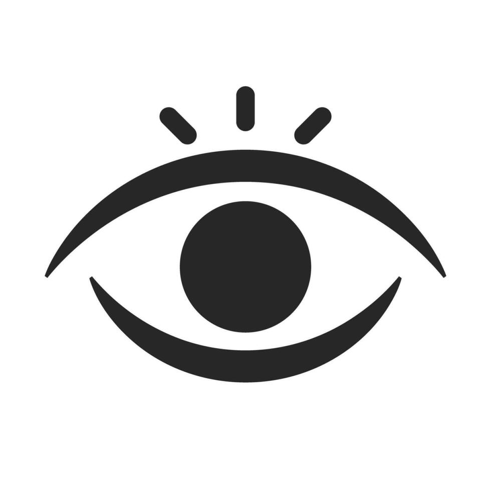 Modern emphasized eye icon. Vector. vector