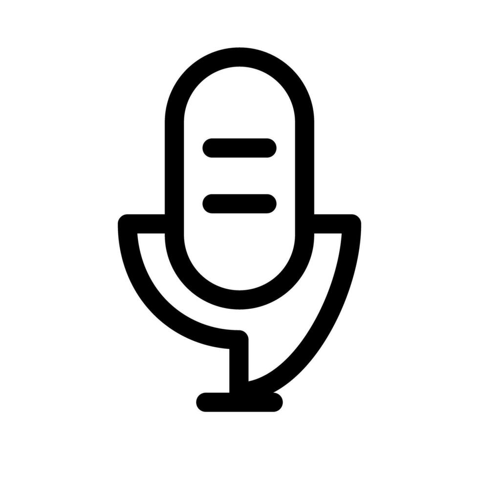 Flat design modern microphone icon. Vector. vector