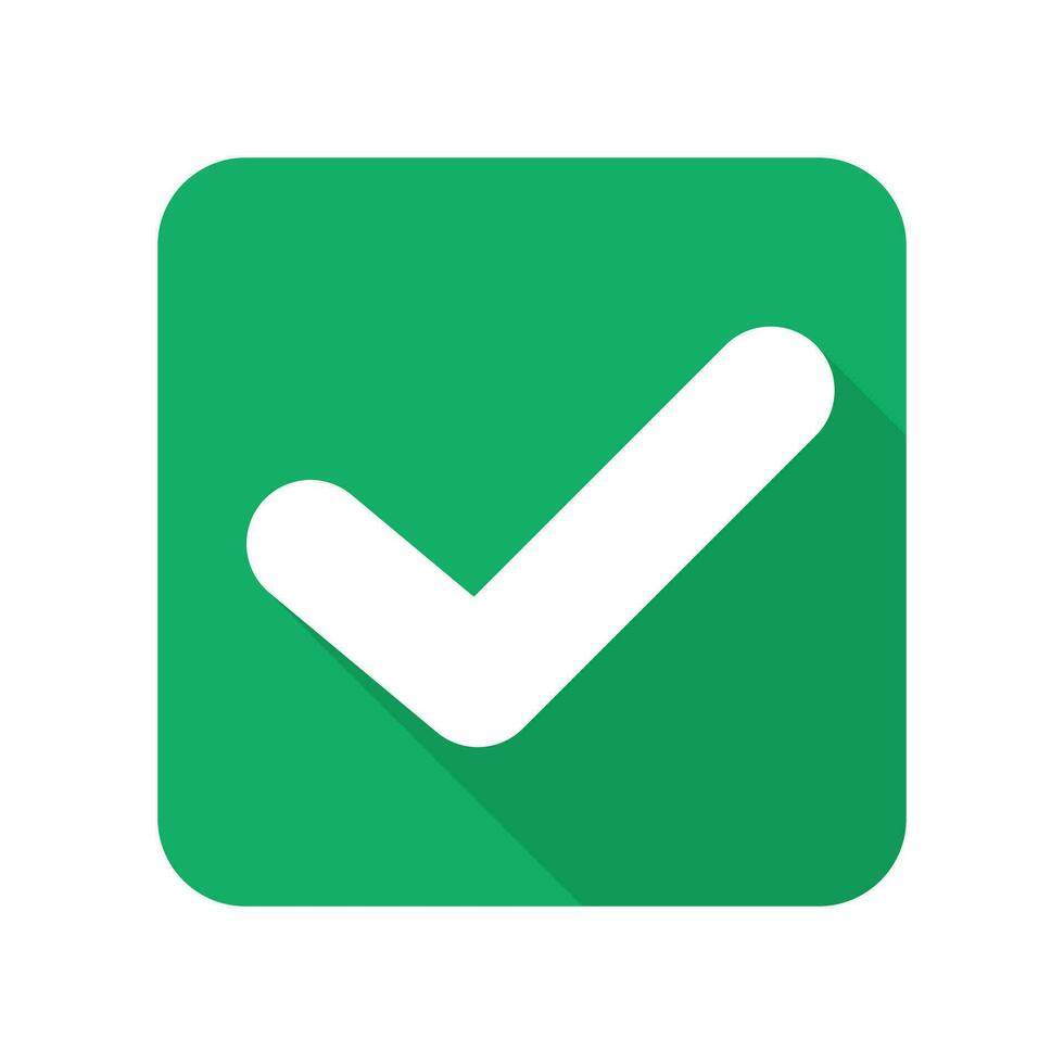 Checkbox icon with shadow. Vector. vector