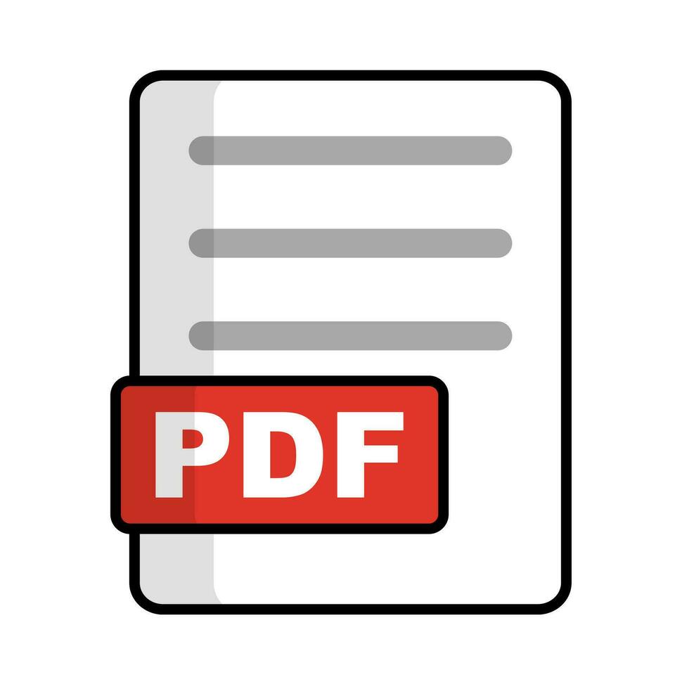 PDF file icon. PDF file extension. Vector. 26530054 Vector Art at Vecteezy