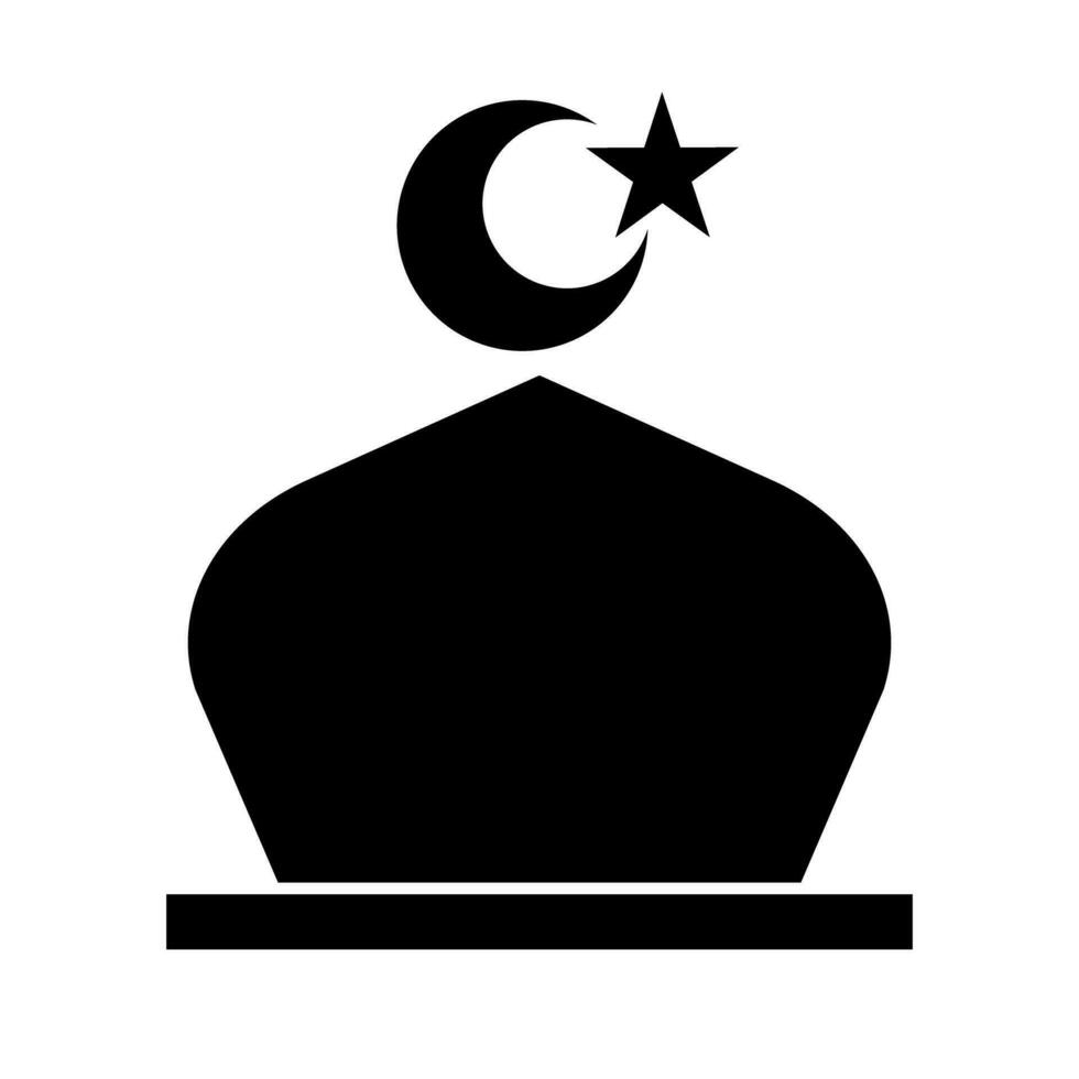 mezquita silueta icono. islam. vector. vector