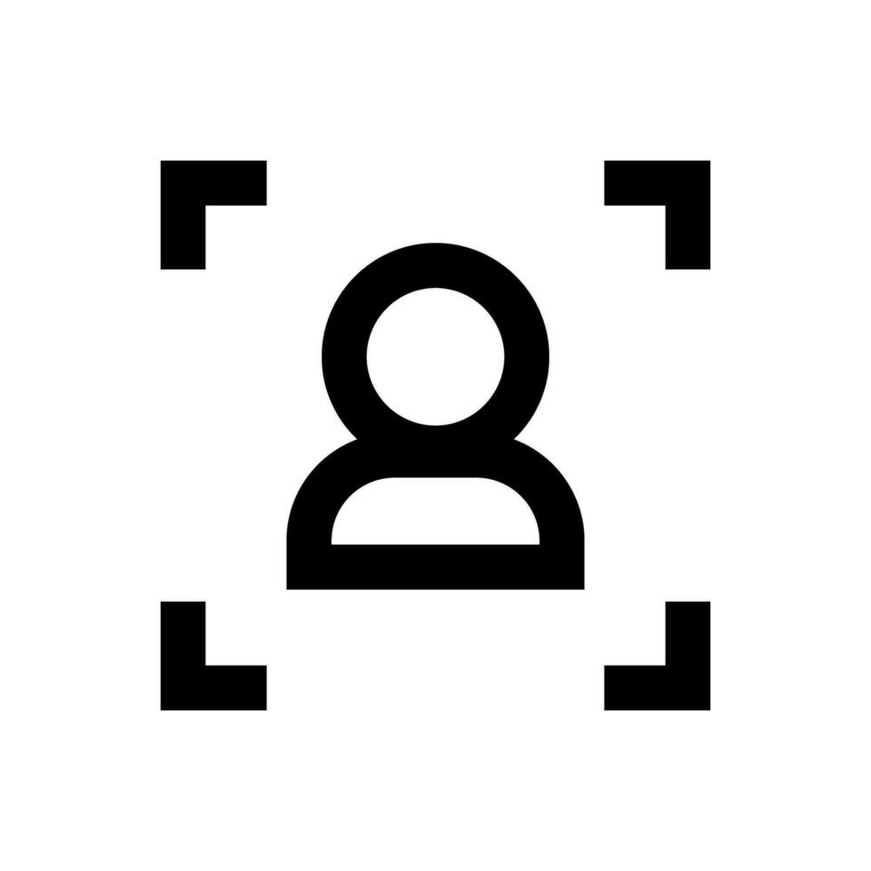 Person authentication icon. Person scan. Vector. vector
