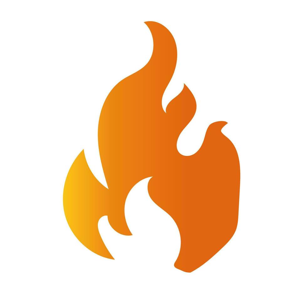 Fire icon with gradient. Vector. vector