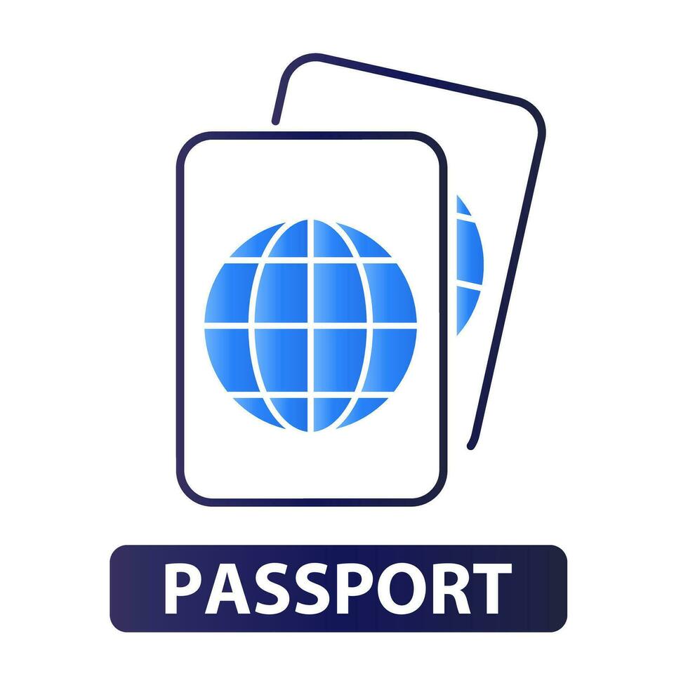 Modern passport icon. Citizenship. Vector. vector