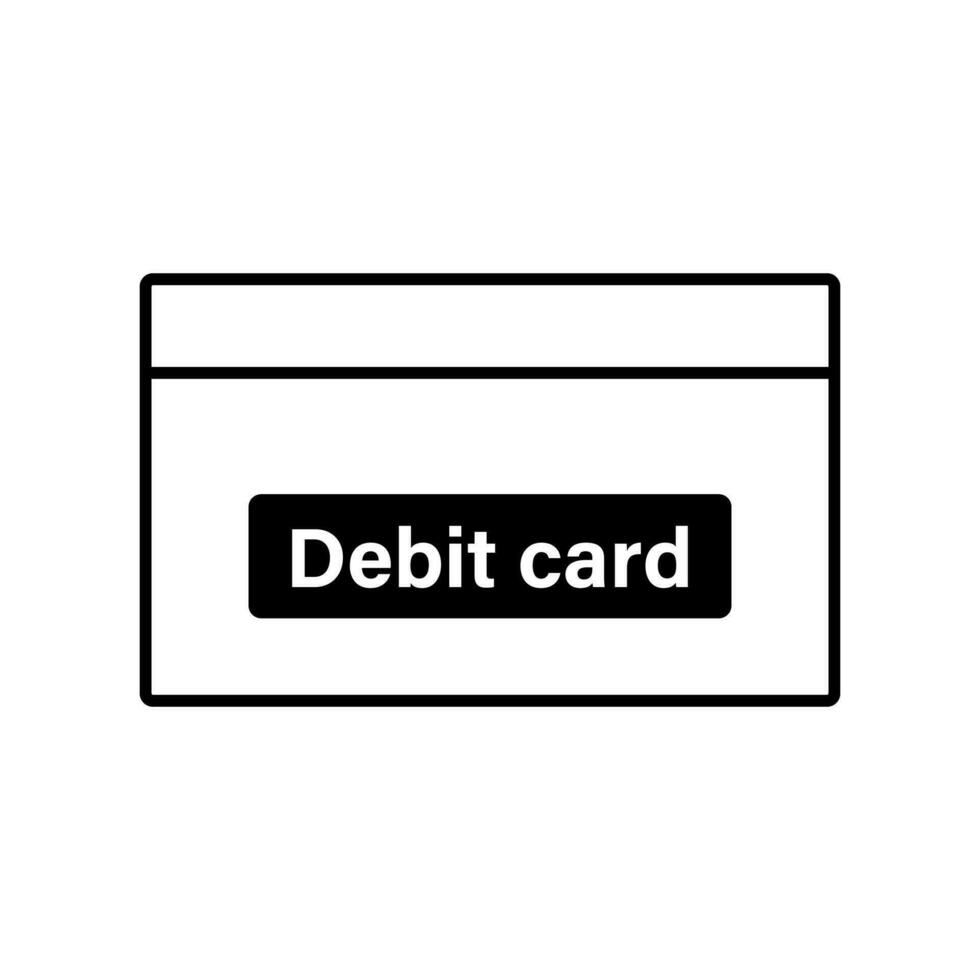 Simple debit card icon. Immediate payment. Vector. vector