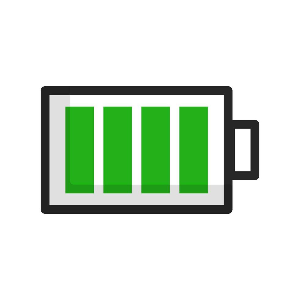 Flat design charging battery icon. Vector. vector