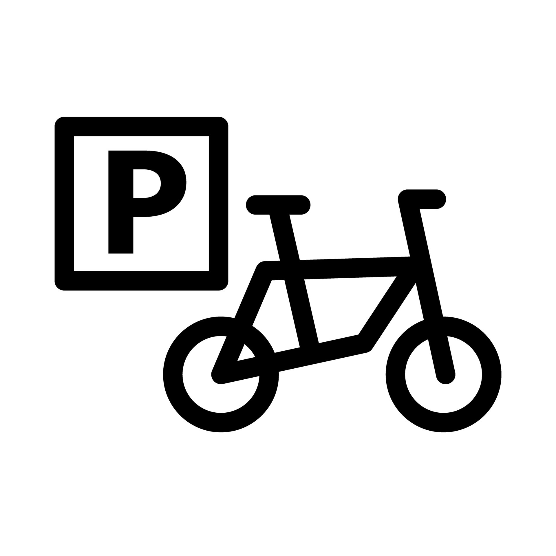 Bicycle parking sign. Bike rack. Vector. 26530136 Vector Art at Vecteezy