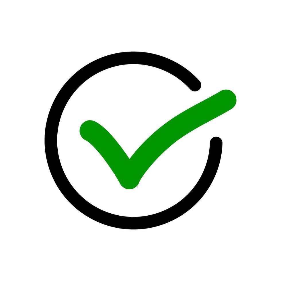 Check mark of agreement. Apply icon. Vector. vector