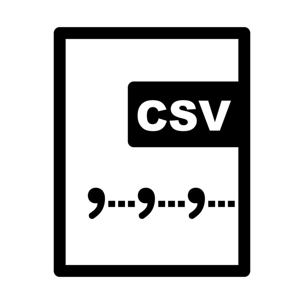 csv archivo icono. datos importar y exportar archivo. vector. vector