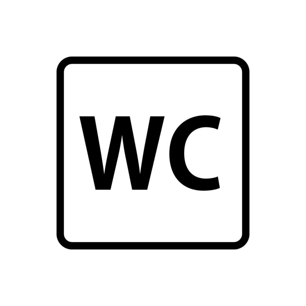WC box symbol. Water closet. Toilet icon. Vector. vector