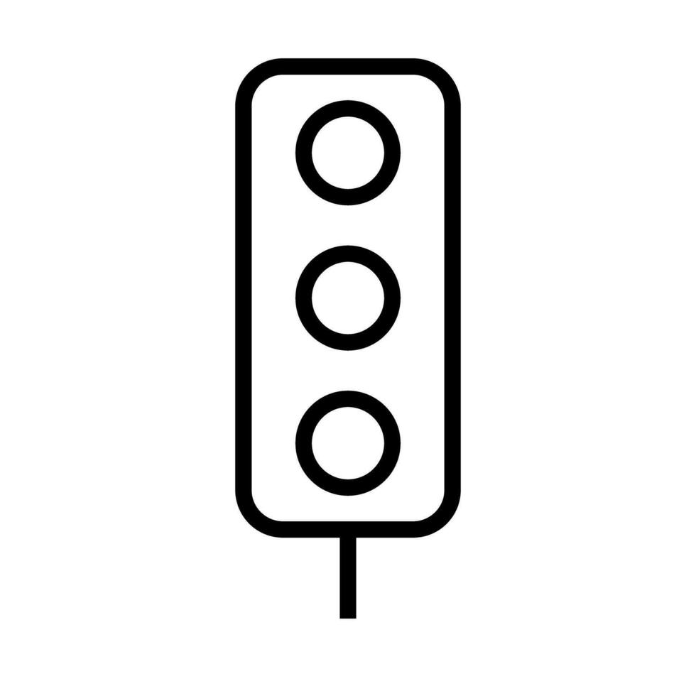 Simple vertical traffic light icon. Traffic regulation. Vector. vector