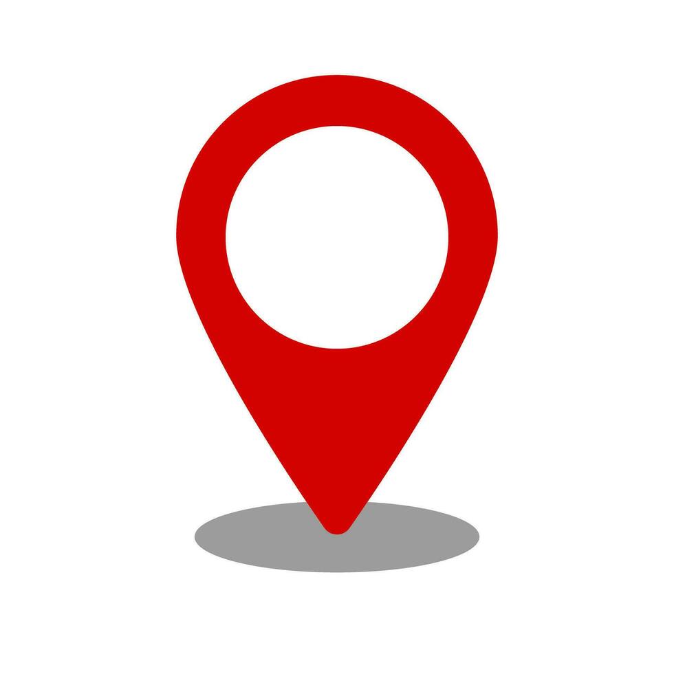 Map pin and shadow. Current location information. Vector. vector