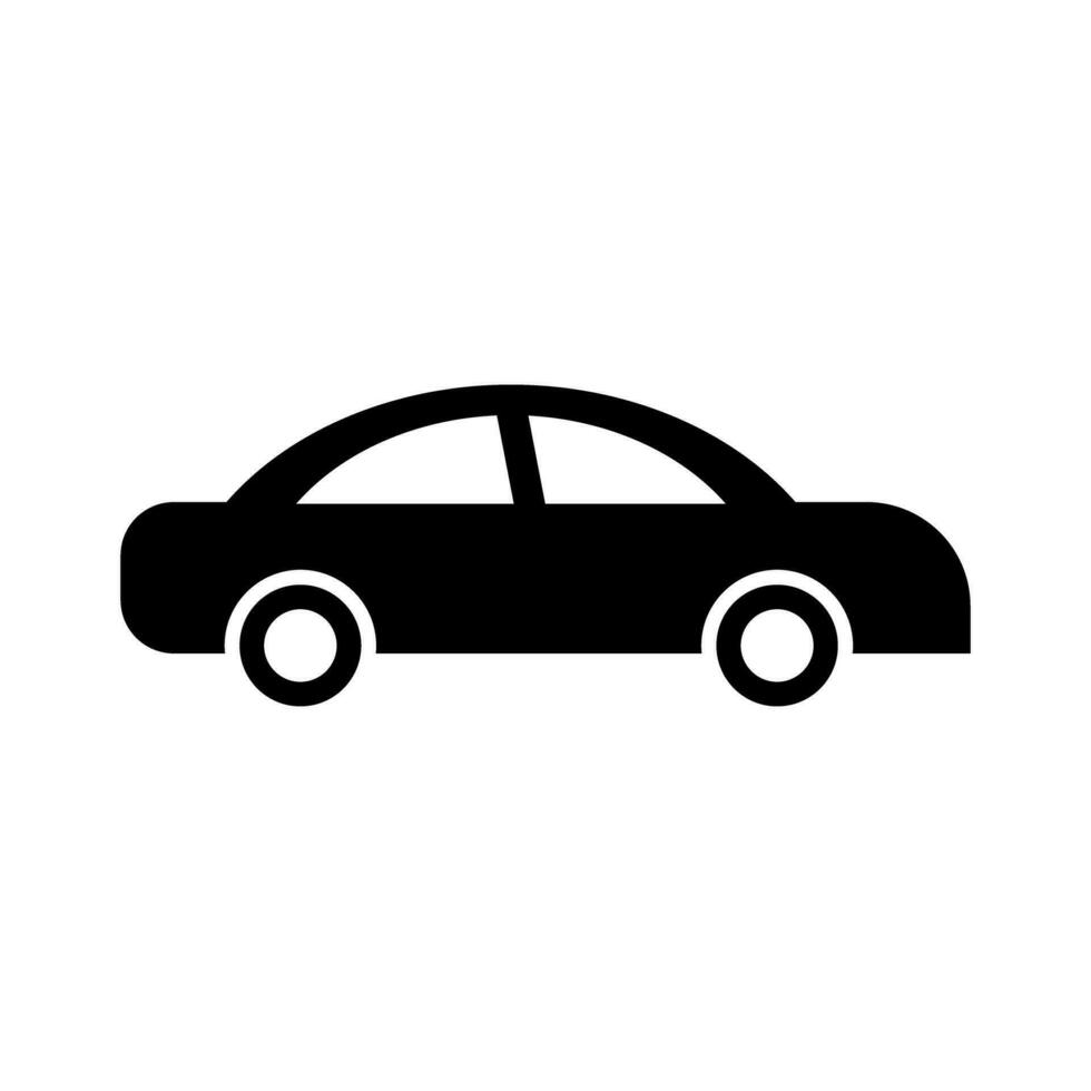 Sedan car silhouette icon. Vector. vector