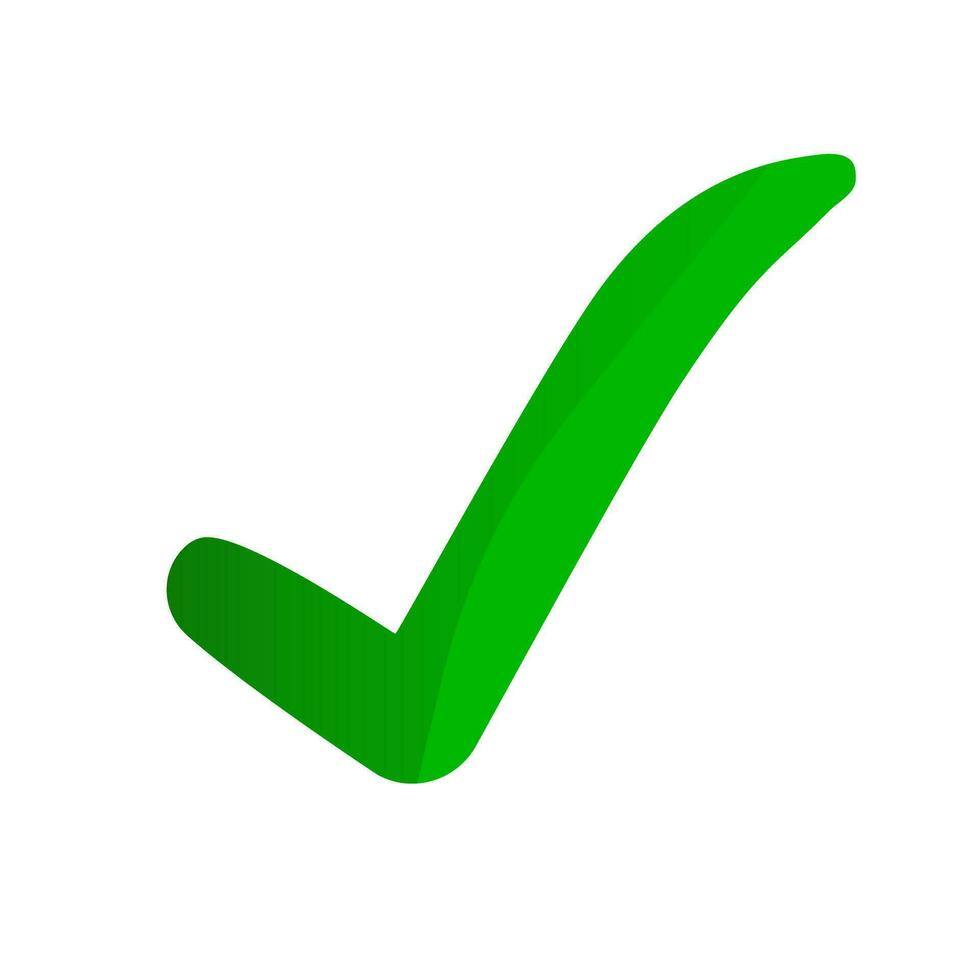 Modern green checkmark icon. Decision or good mark. Vector. vector