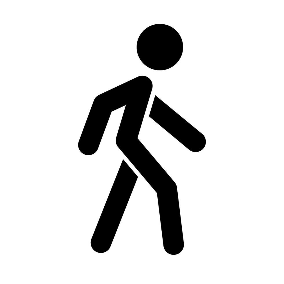 Walking person silhouette icon. Walker. Vector. vector