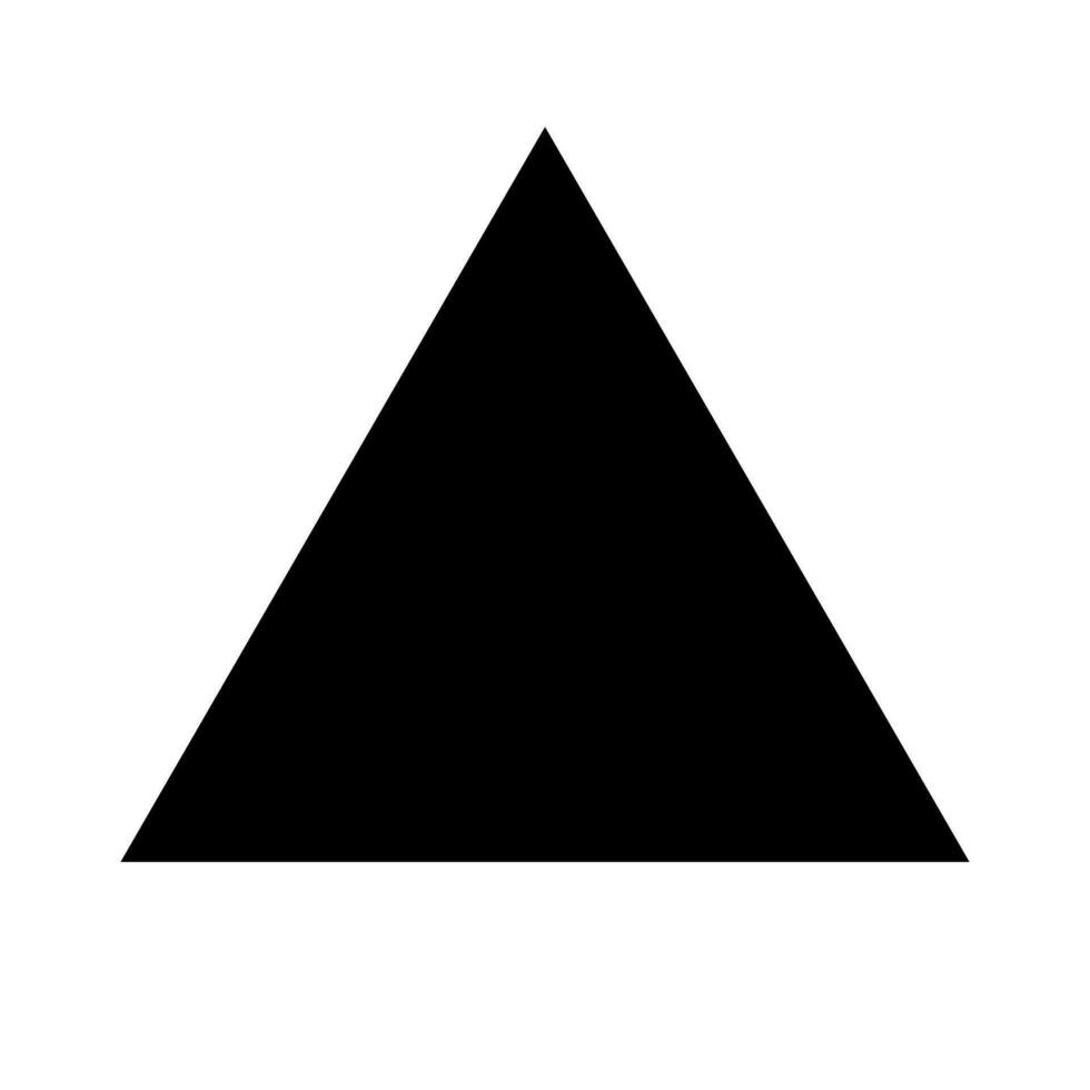 Black triangle silhouette icon. Vector. vector