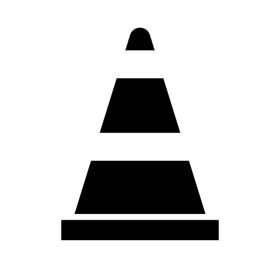 Safety cone silhouette icon. Road cone. Pylon. Road regulation. Vector. vector
