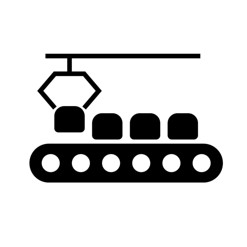 Manufacturing silhouette icon. Production factory. Vector. vector