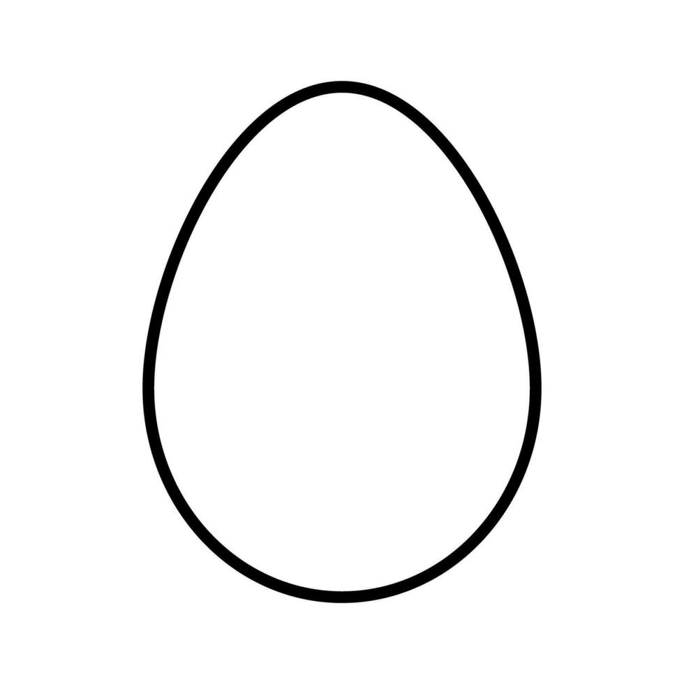 Simple egg shape icon. Vector. vector