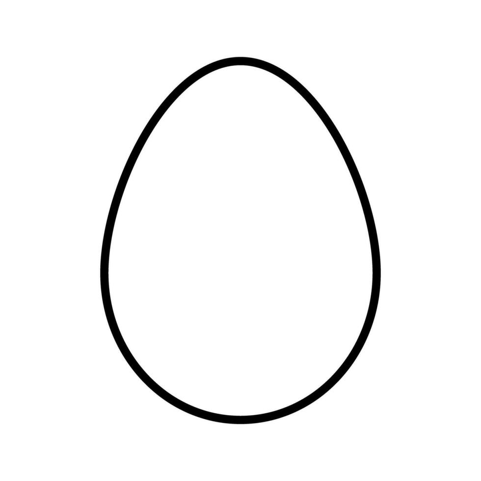 Simple egg shape icon. Vector. vector