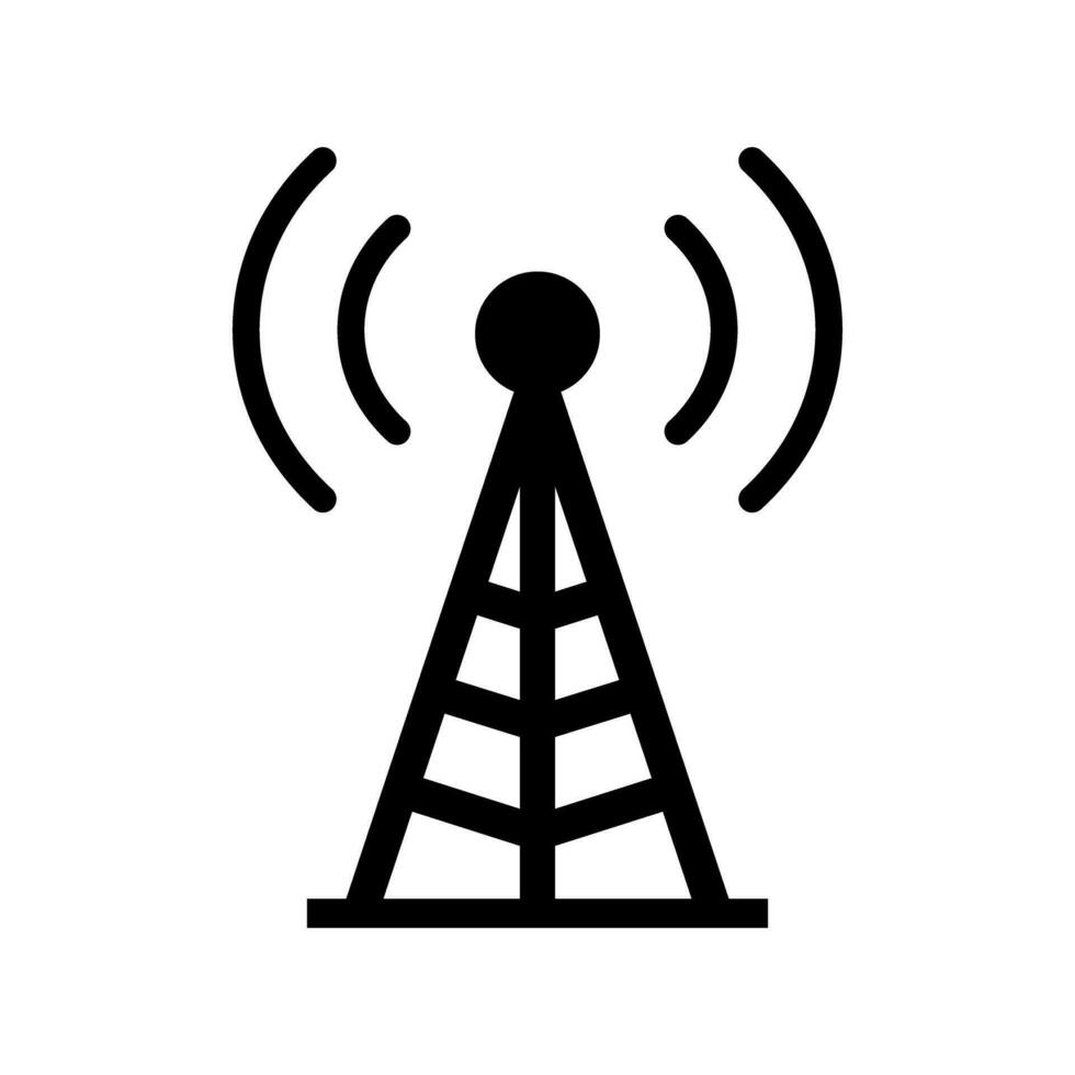 Cellular radio base station. Radio tower. Communication tower. Vector. vector