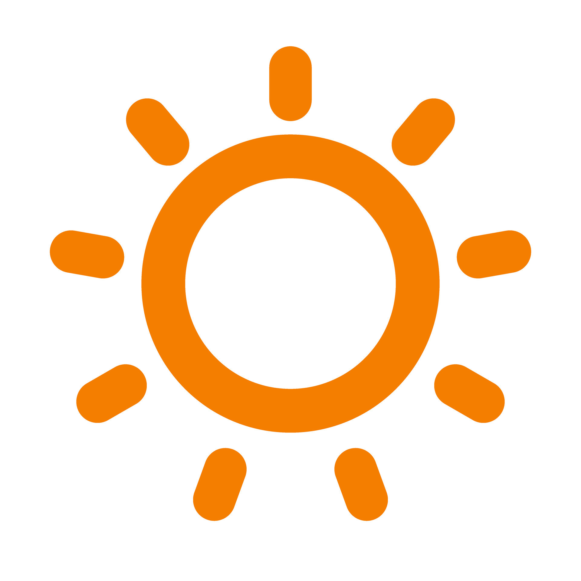 Orange sun icon. Sunny weather icon. Vector. 26530252 Vector Art at Vecteezy