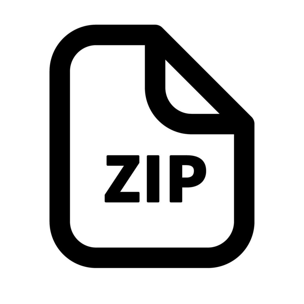 Rounded ZIP file icon. Archived data. Vector. vector