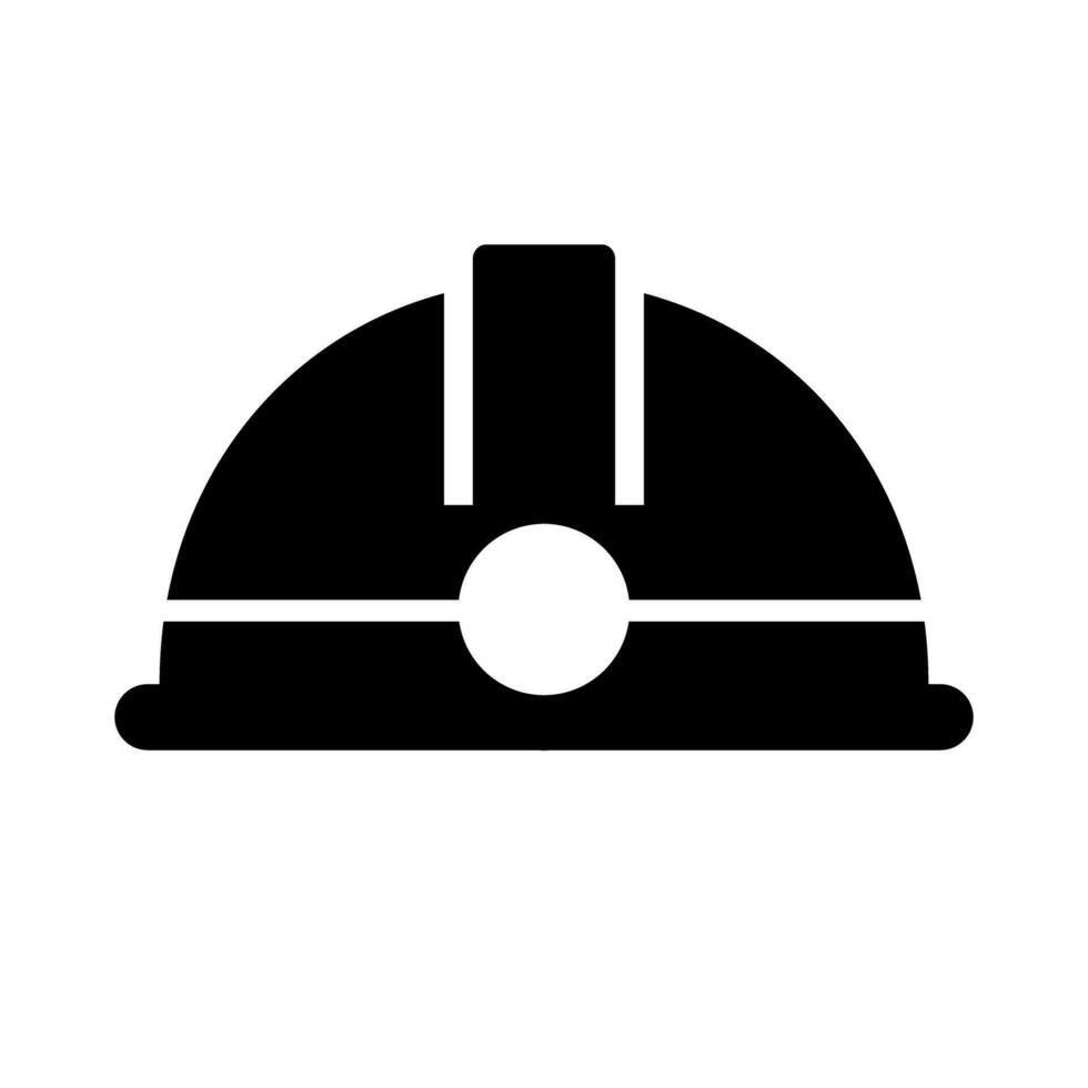 Construction helmet silhouette icon. Safety helmet. Vector. vector