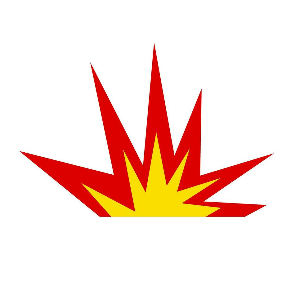 Bombing icon. Impact of the explosion. Vector. vector
