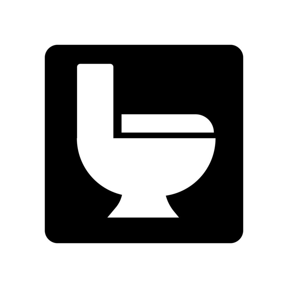 baño caja icono. Area de aseo información. vector. vector