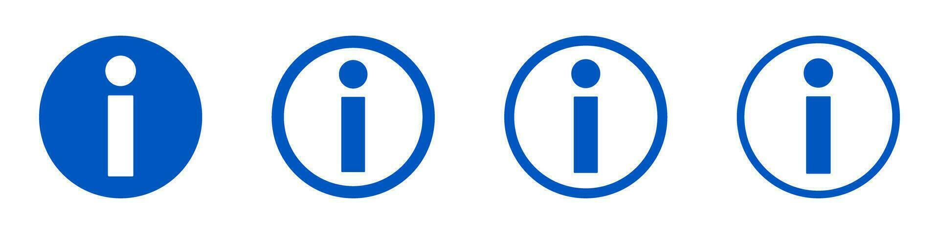 Blue Information icon set. Guidance. Vector. vector