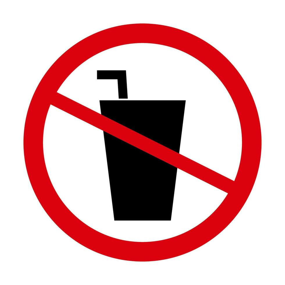 No drink area sign. Vector. vector