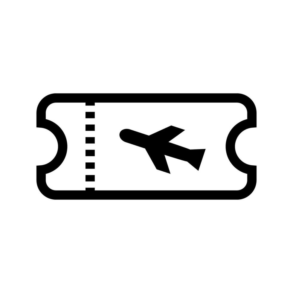 Simple airline ticket icon. Airline ticket for international travel. Vector. vector