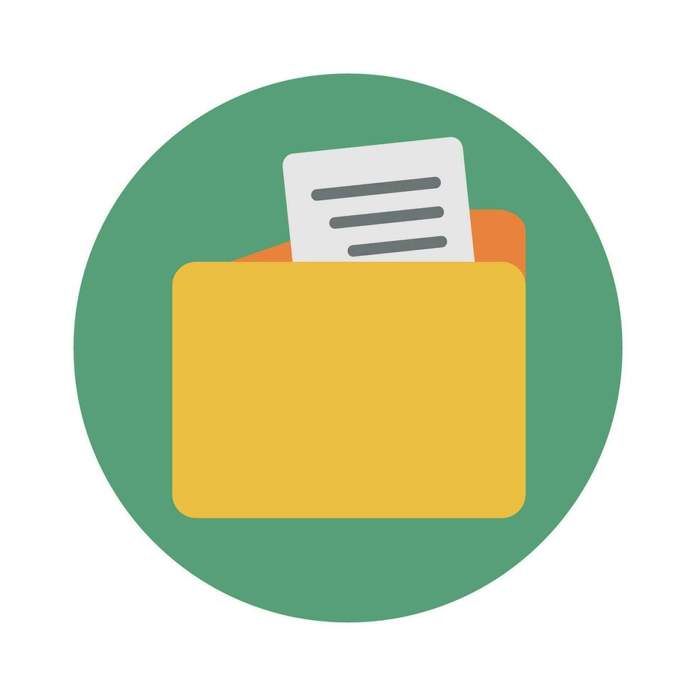 Modern folder and document icons. File organization. Vectors. vector