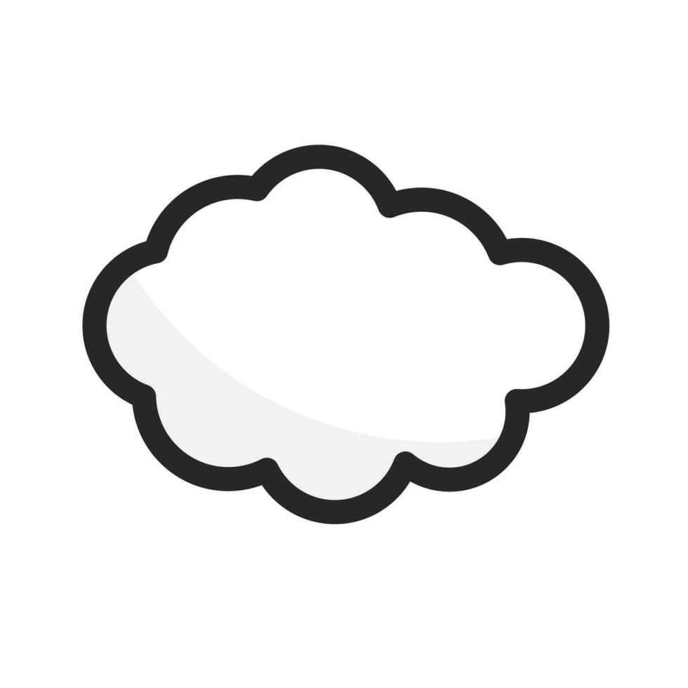 mullido nube icono. clima. vector. vector