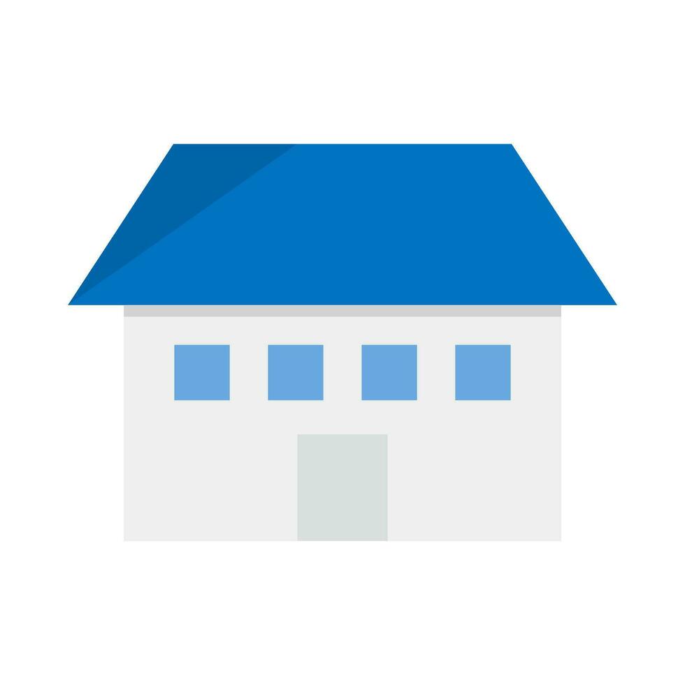azul techo alojamiento icono. vector. vector