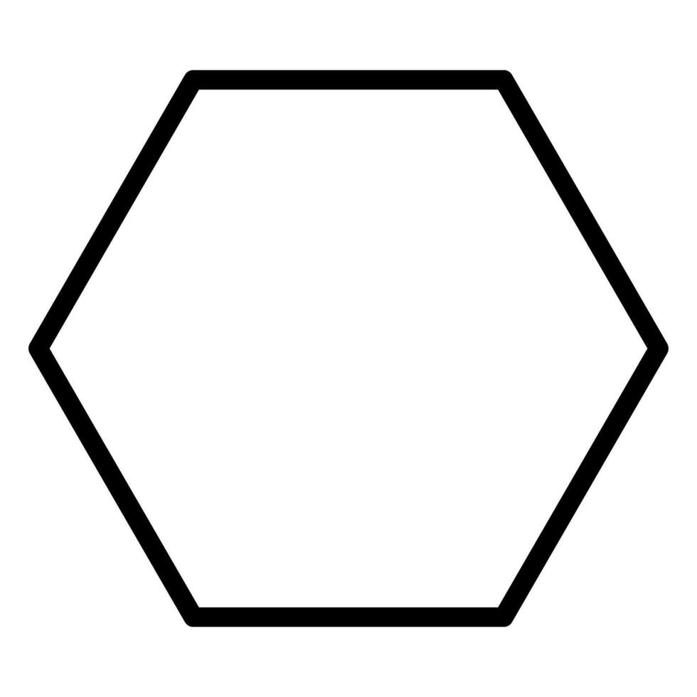 hexagonal símbolo. hexagonal forma. vector. vector