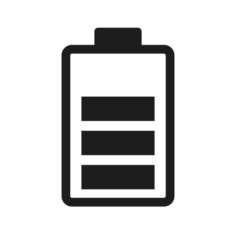 Simple battery silhouette icon. Charging icon. Vector. vector