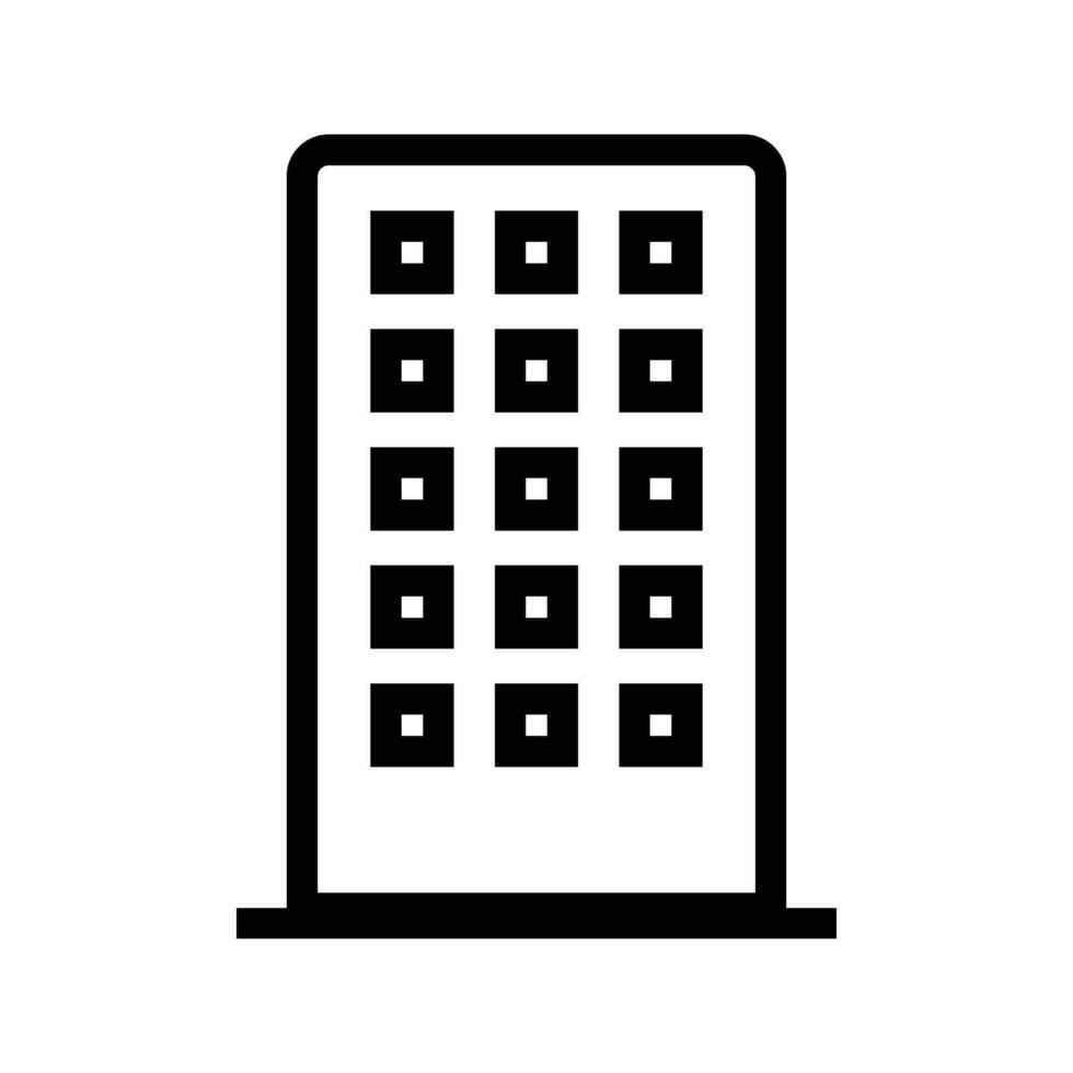 Simple skyscraper icon. High-rise building. Vector. vector