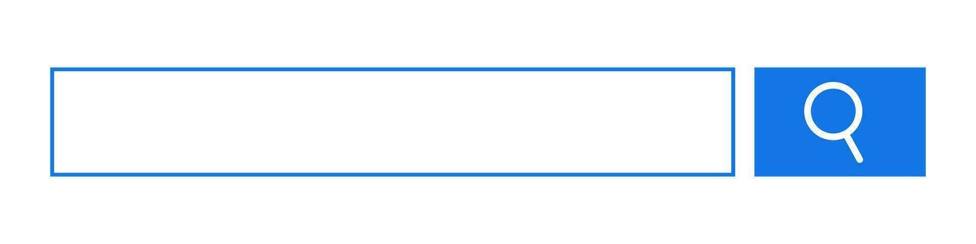 Blue Internet search box icon. Web search. Vector. vector