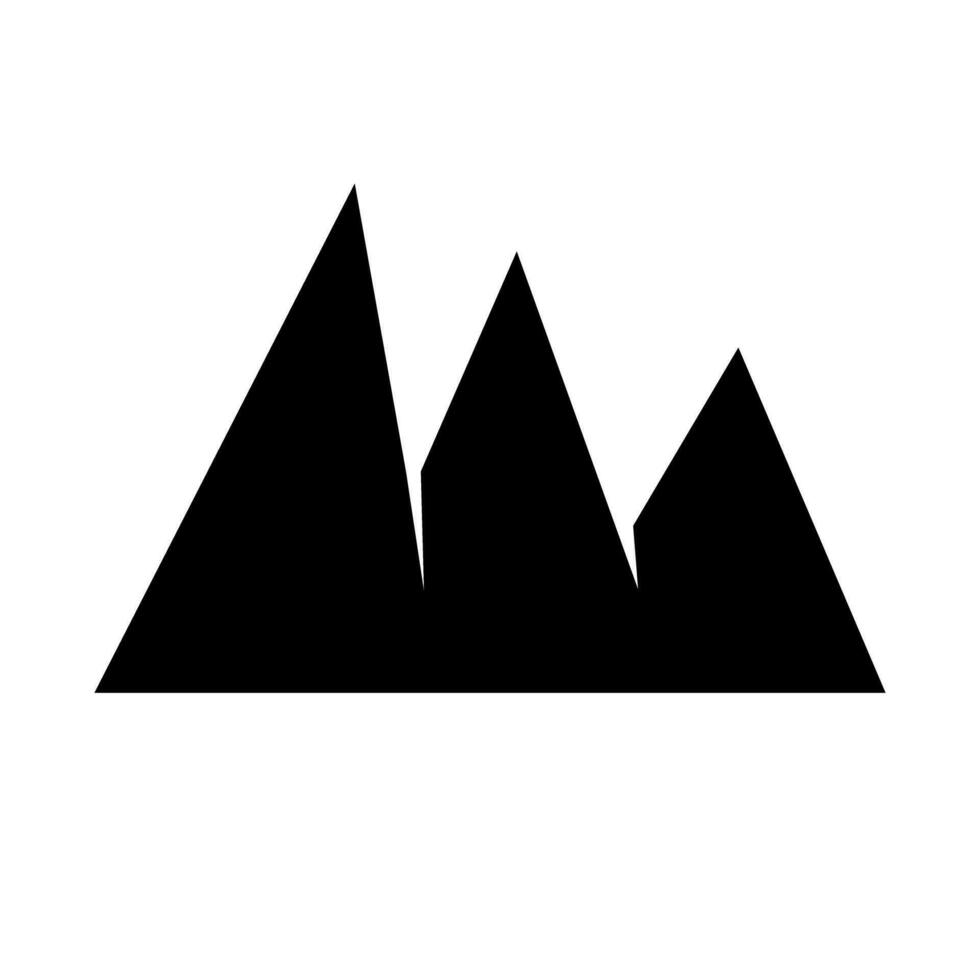 montaña silueta icono. montaña rango. vector. vector