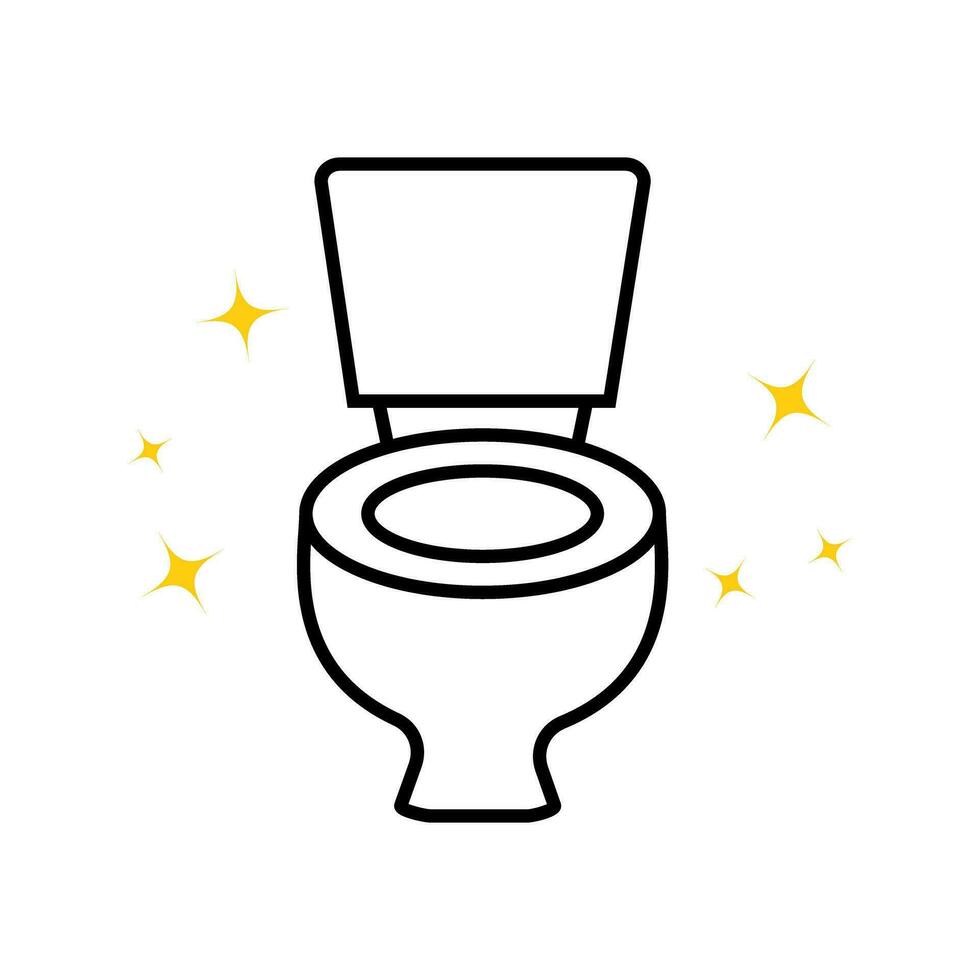 Glitter marks and toilet. Clean restroom. Cleaning. Vector. vector