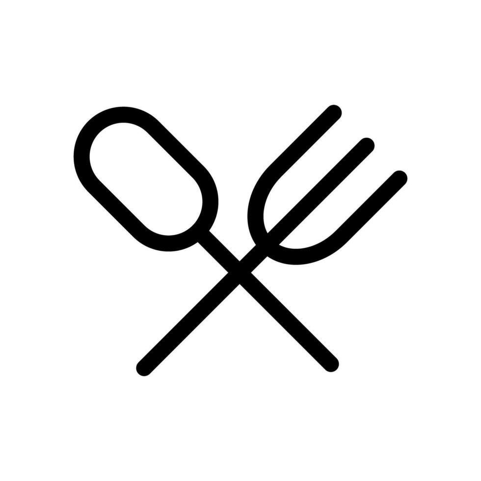 Restaurant symbol. Crossed spoons and forks. Vector. 26530530 Vector