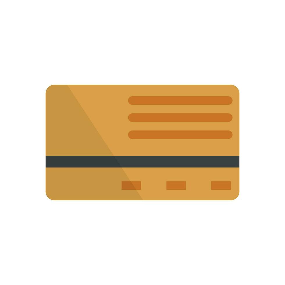 plano diseño naranja crédito tarjeta icono. vector. vector