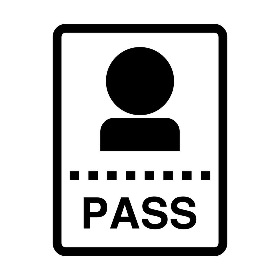 People silhouette and passport icon. Vector. vector
